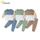 ma&baby 0-3Y νήπιο Βρέφος Νεογέννητο Αγοράκι Κοριτσάκι Σετ Μακρυμάνικα Μπλουζάκια Παντελόνια Casual outfit Φθινοπωρινή άνοιξη αθλητική