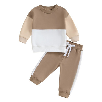 ma&baby 0-3Y νήπιο Βρέφος Νεογέννητο Αγοράκι Κοριτσάκι Σετ Μακρυμάνικα Μπλουζάκια Παντελόνια Casual outfit Φθινοπωρινή άνοιξη αθλητική