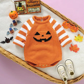 ma&baby 0-18M Απόκριες Νεογέννητο Βρέφος Βρέφος Αγόρι Κοριτσάκι Πλεκτό Ζεστό Ρόμπερ Κολοκυθάκι φόρμα πάρτι