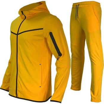 2023 Άνοιξη και Φθινόπωρο ανδρικά συνονθύλευμα αθλητικά κοστούμι τζόκινγκ φούτερ με κουκούλα με φερμουάρ casual αθλητικό παντελόνι