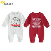 ma&baby 0-18M Χριστουγεννιάτικο νεογέννητο βρέφος κοριτσάκι αγόρι Χριστουγεννιάτικη φόρμα μακρυμάνικη ρόμπα