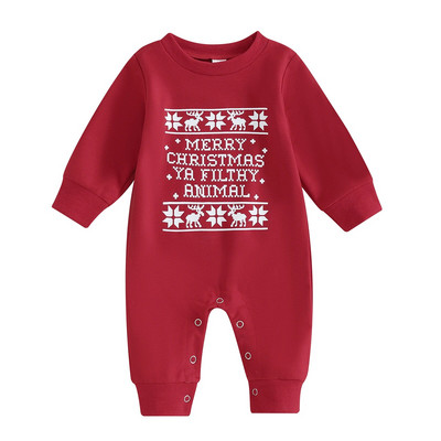 ma&baby 0-18M Χριστουγεννιάτικο νεογέννητο βρέφος κοριτσάκι αγόρι Χριστουγεννιάτικη φόρμα μακρυμάνικη ρόμπα