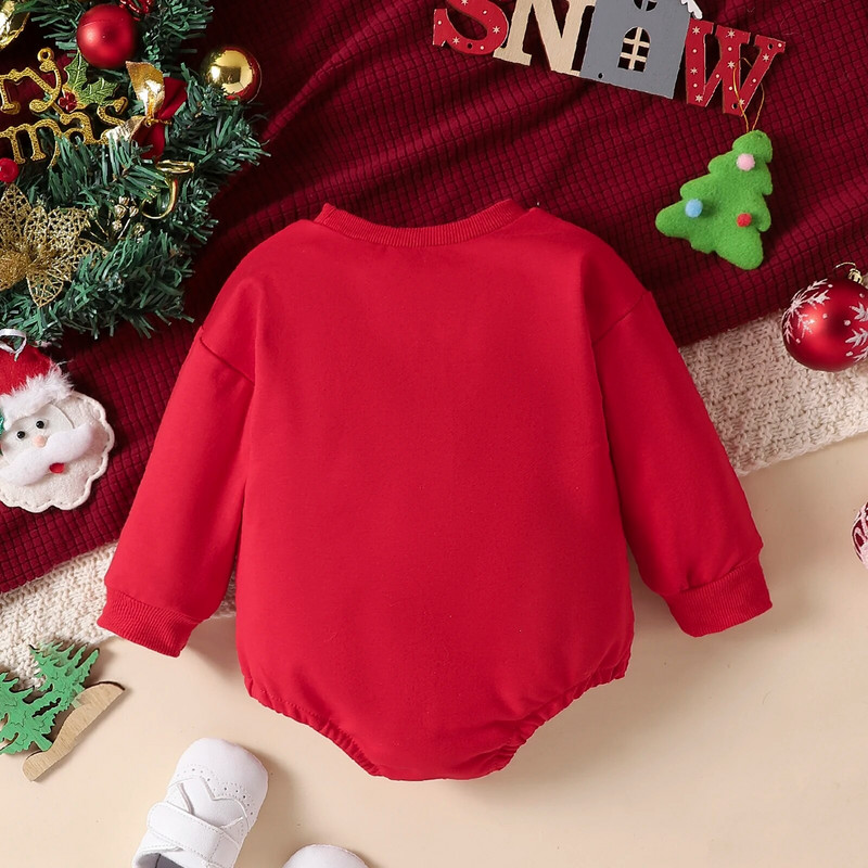 Karácsonyi újszülött kisgyermek őszi és téli babanadrág hosszú ujjú babaruha Body egyse