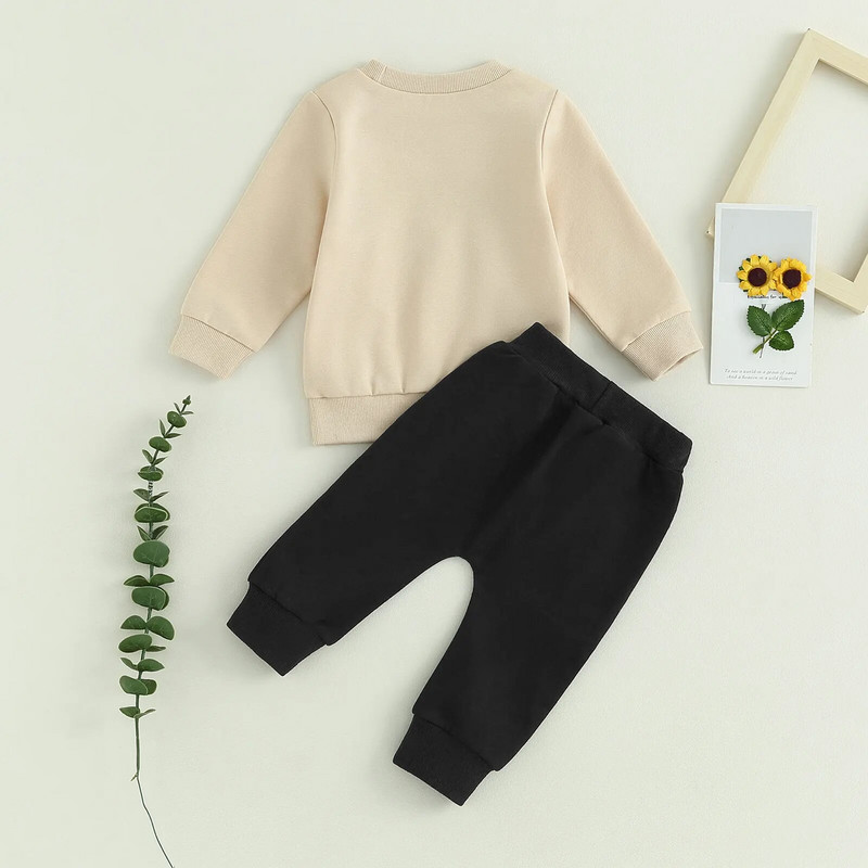 Kislány ruhák Őszi téli felszerelés Daddy lány hosszú ujjú pulóver nadrág 2 db csecsemő kisgyermek lány ruházat