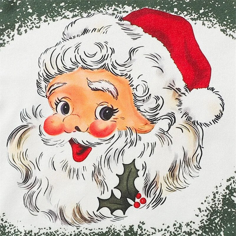 Kislány 2db karácsonyi ruhák hosszú ujjú Mikulás mintás felsők + sakktáblás nadrág szett kisgyermek ruhák