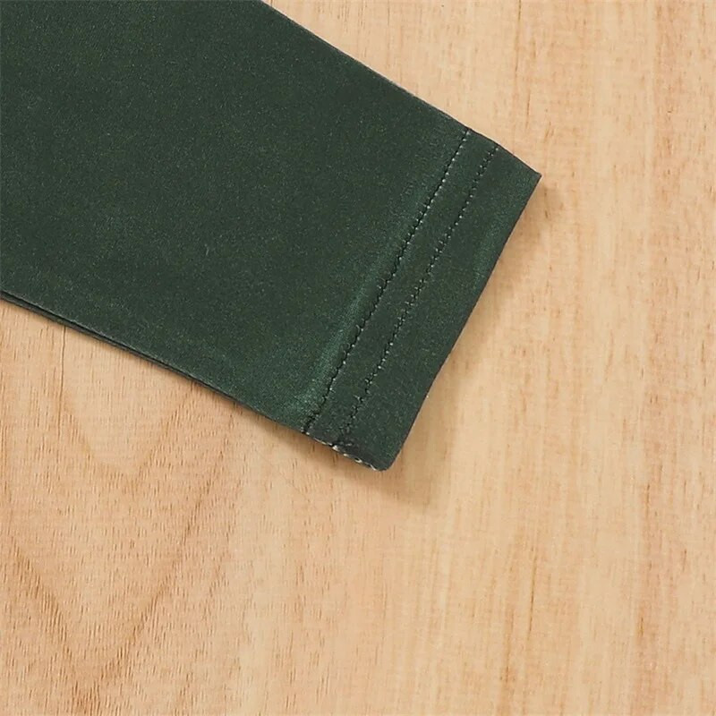 Kislány 2db karácsonyi ruhák hosszú ujjú Mikulás mintás felsők + sakktáblás nadrág szett kisgyermek ruhák