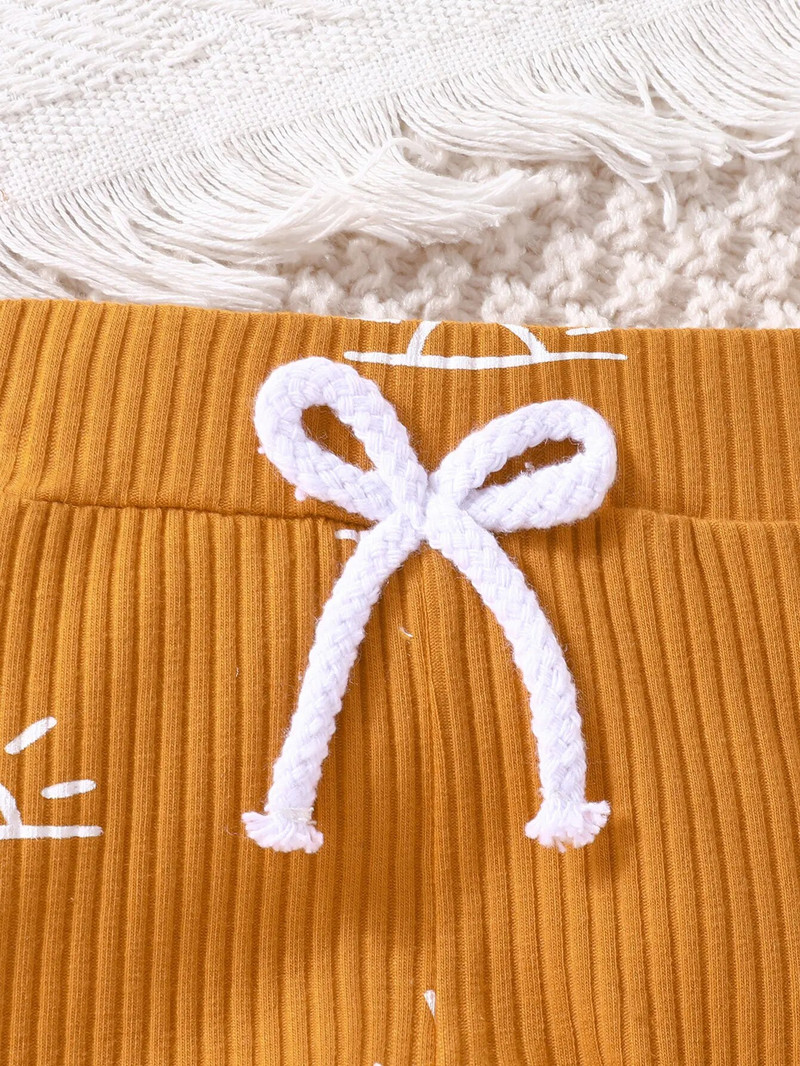 Terno Kid uniszex 0-18 hónapos hosszú ujjú, napfénymintás nadrág és hosszú nadrág sapkával, kisgyermek ruházati szett, gyerekviselet