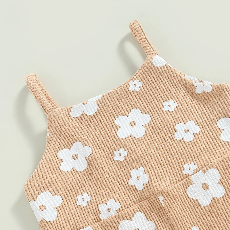 2023. 02. 13. Lioraitiin 0-5 éves kisgyermek lányoknak nyári nadrágtartó, ujjatlan nadrágtartó, virágos csengő alsó nadrág