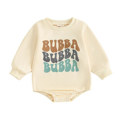 ma&baby 0-18M Νεογέννητο Βρέφος Αγοράκι Κοριτσάκι Rompers casual μακρυμάνικο γράμμα εκτύπωσης Φθινοπωρινή ανοιξιάτικη φόρμα