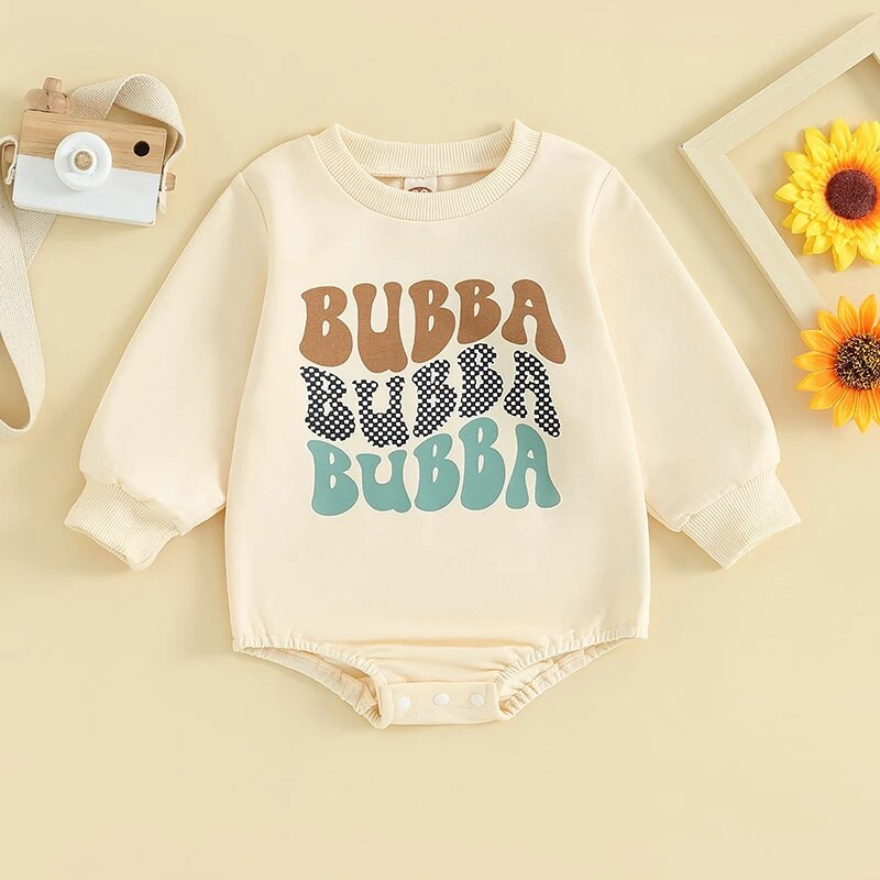 ma&baby 0-18M újszülött csecsemő kisfiú lány nadrág Alkalmi hosszú ujjú, betűvel nyomtatott kombinék őszi tavaszi ruházat