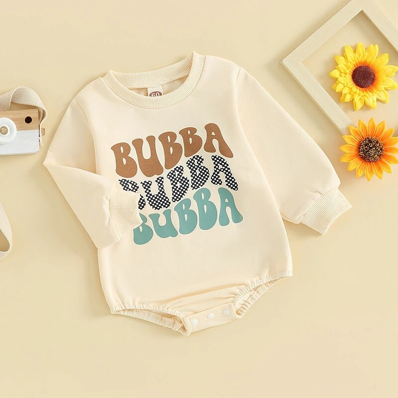 ma&baby 0-18M újszülött csecsemő kisfiú lány nadrág Alkalmi hosszú ujjú, betűvel nyomtatott kombinék őszi tavaszi ruházat