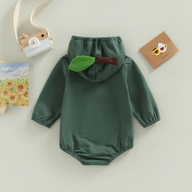 ma&baby 0-18M Újszülött Baba Fiú Lány Romper Aranyos Hosszú ujjú Avokádó Jumpsuit őszi tavaszi ruházat jelmezek