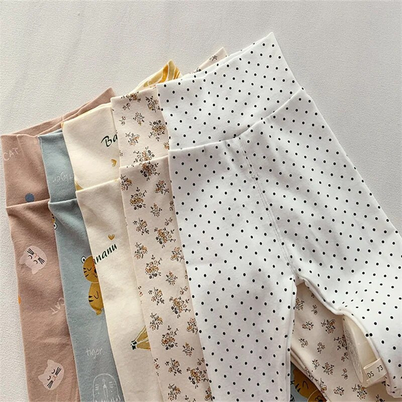 Lawadka 6M-3T tavaszi őszi újszülött babanadrág lányoknak fiúknak pamut nyomott pöttyös gyermeknadrág magas derekú kisgyermek nadrág 2022