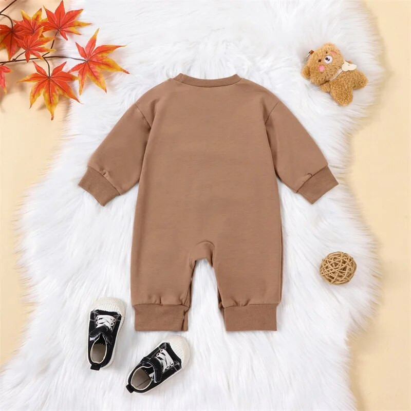 ma&baby 0-18M újszülött csecsemő csecsemő fiú fiú lány jumpsuit egyszínű hosszú ujjú zsebnadrág őszi tavaszi alkalmi kisgyermek ruházat