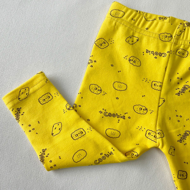 2023 őszi újdonság Gyerekeknek Baba Lányok Fiúk Teljes ujjú Nyomtatott ingek+nadrágok Újszülött csecsemők pamut otthoni ruházat tipegő szett 2db