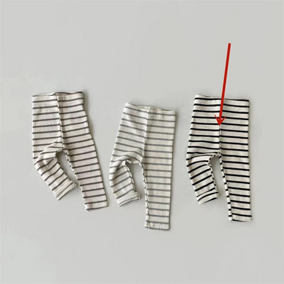 FINEPAT totyogó kislány fiú leggings őszi tömör csíkos vékony hosszú nadrág csecsemőknek pamut alkalmi gyerek ruhák lányok