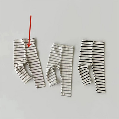 FINEPAT totyogó kislány fiú leggings őszi tömör csíkos vékony hosszú nadrág csecsemőknek pamut alkalmi gyerek ruhák lányok