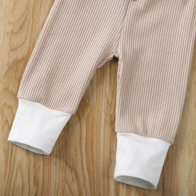 4 szín új ősz új tipegő baba lány fiú ruhák kötött felsők póló leggings nadrág ruhák készlet bordás ruhák készlet