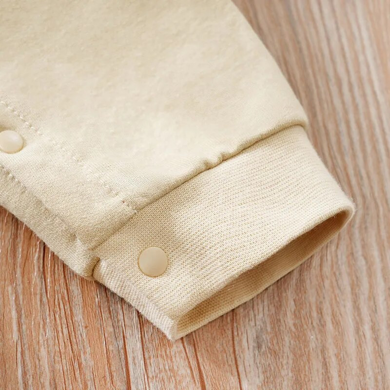 Tavaszi és őszi fiúk és lányok karácsonyi stílusú, aranyos jávorszarvas mintás hosszú ujjú babaruha Body