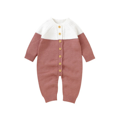 ma&baby 0-24M Νεογέννητο Βρέφος Βρέφη Κορίτσια Αγόρια Ζεστή φόρμα πλεκτή μακρυμάνικη μπλούζα με κουμπιά χειμωνιάτικα φθινοπωρινά ρούχα