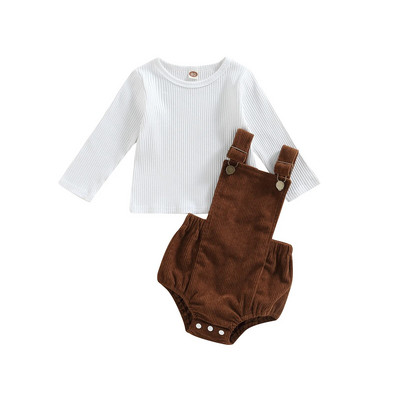Ma&Baby 0-24M Νεογέννητο Βρεφικό Βρεφικό Σετ ρούχων για αγοράκια Βρεφικά μακρυμάνικα πλεκτά μπλουζάκια φόρμες Φθινοπωρινές ανοιξιάτικες στολές Ρούχα για νήπια