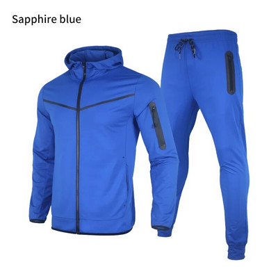 Νέα ανδρική ανοιξιάτικη φόρμα Tech Fleece Hoodie Cotton Stretch Training Φορέστε κορυφαίας ποιότητας παλτό Παντελόνι αθλητικό σετ Ρούχα