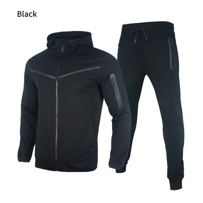 Νέα ανδρική ανοιξιάτικη φόρμα Tech Fleece Hoodie Cotton Stretch Training Φορέστε κορυφαίας ποιότητας παλτό Παντελόνι αθλητικό σετ Ρούχα