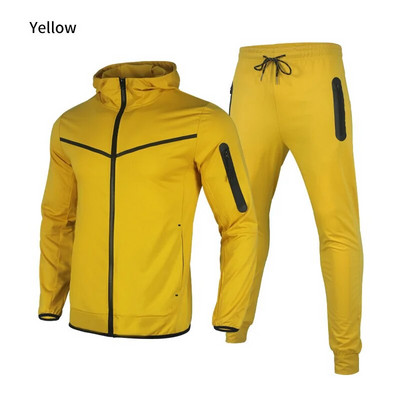 Νέα ανδρική ανοιξιάτικη φόρμα Tech Fleece Hoodie Cotton Stretch Training Φορέστε κορυφαίας ποιότητας παλτό Παντελόνι αθλητικό σετ Ρούχα