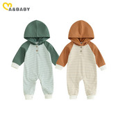 ma&baby 0-12 εκατομμυρίων νεογέννητο βρέφος Βρέφος αγόρια κορίτσια Μακρυμάνικη ριγέ ρόμπες casual φθινοπωρινά άνοιξη για νήπια ρούχα