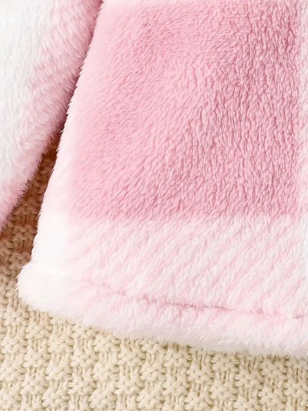 Őszi lányruha Rózsaszín sarkvidéki bolyhos kabát téli alkalmi dzseki babaruházat meleg felső aranyos