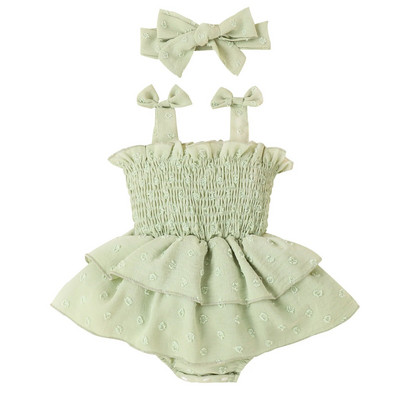 Prowow 0-18M Baby Girl Rompers Καλοκαιρινά Νεογέννητα Φορέματα Tank Princess Smocked Bodysuit για βρέφη Βρεφικά ρούχα κοριτσάκι 2023