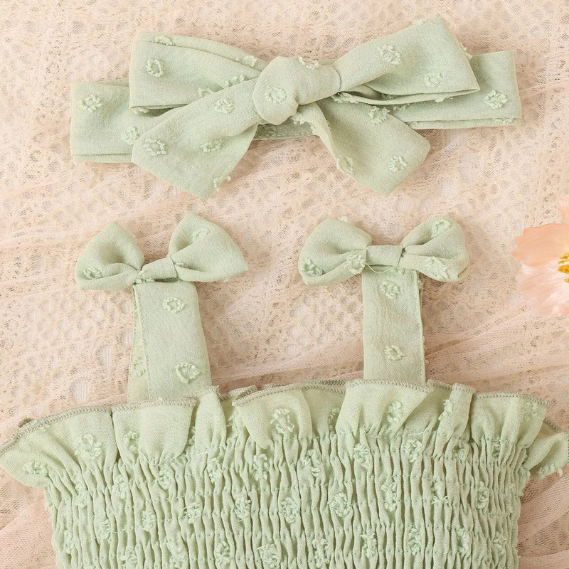 Prowow 0-18M Baby Girl Rompers Nyári Újszülött Tank Ruhák Princess Smocked Body Csecsemők Kislány ruházat 2023