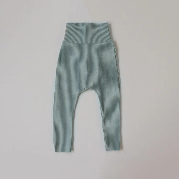 2649A babanadrág 2022 őszi baba leggings PP nadrág fiúk és lányok többszínű gödör magas derekú hasi nadrágok kisgyermekek nagy popsi nadrágok