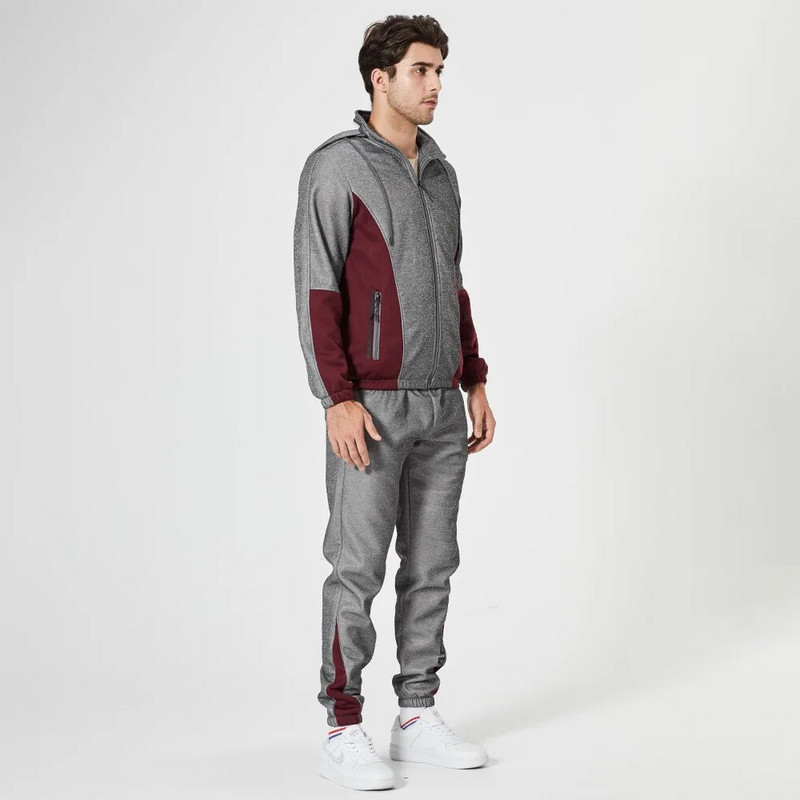 Alkalmi sportruha férfi gyűjthető sapka dzseki sportnadrág 2 részes készletek állógallér Divatos hosszú ujjú öltöny férfi tréningruha