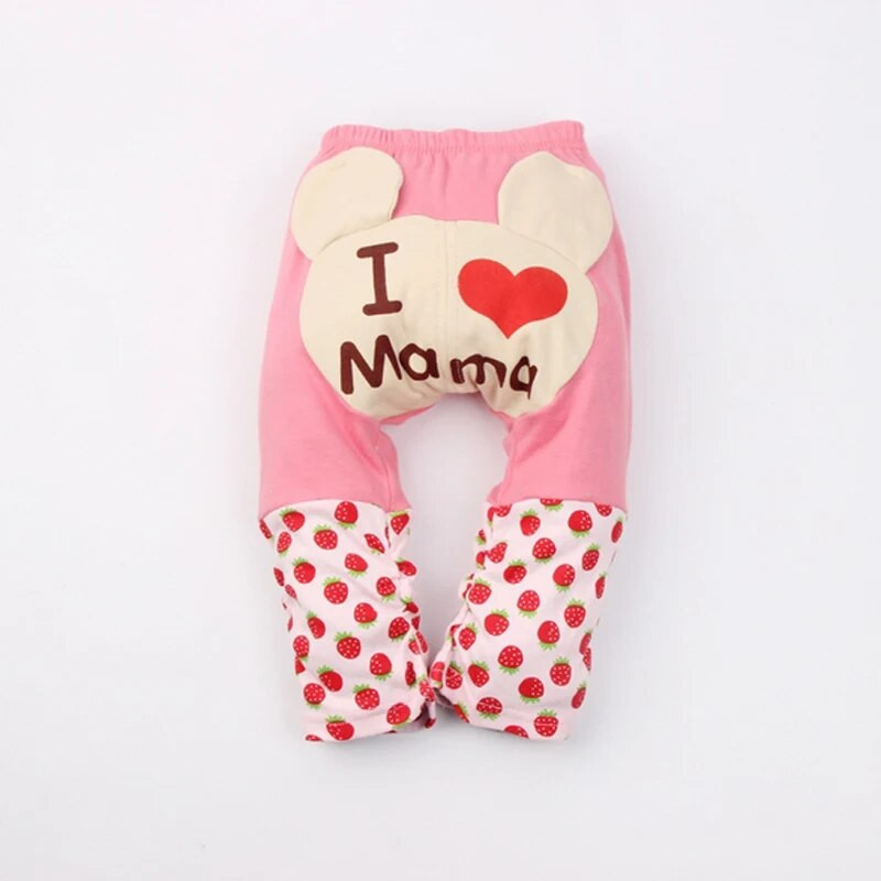 Baba Leggings Fiú Lány PP Nadrág Rajzfilm Nyomtatott Pamut nadrágok Gyerekruha őszi tavaszra Gyerekek Leggings Gyermekruházat