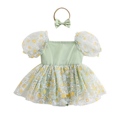 Prowow 0-24M Βρεφικά Κορίτσια Καλοκαιρινά Ρούχα Daisy Romper Φορέματα Νεογέννητα Φορέματα Πριγκίπισσας Φορμάκια για βρέφη