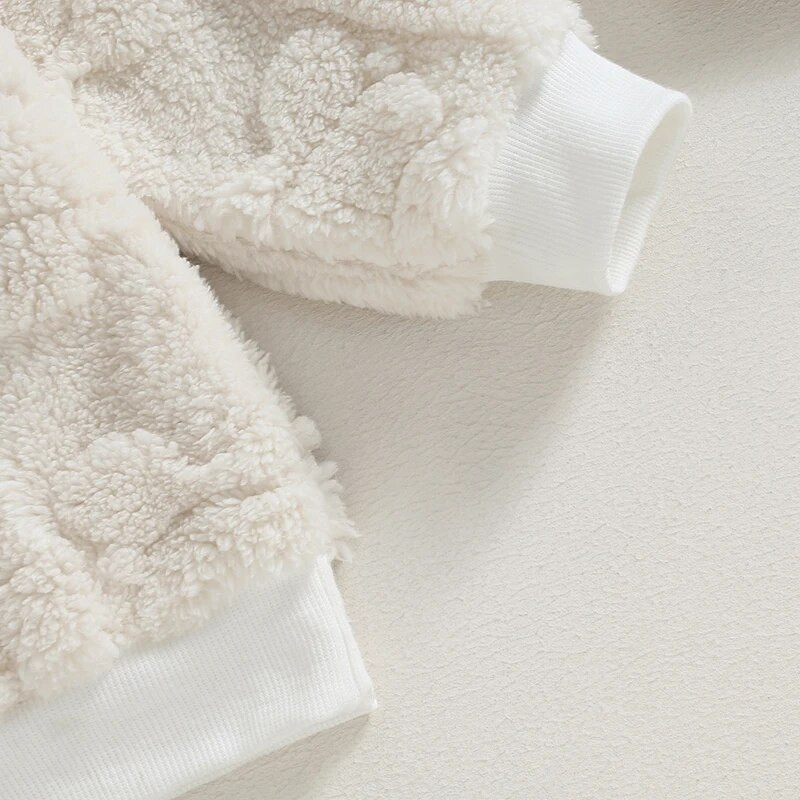 ma&baby 9M-3Y Újszülött Kisgyermek Csecsemő Gyerek Kislány Fiú Ruhakészletek Szőrös Medve Hosszú ujjú Felsőnadrágok Alkalmi őszi téli ruhák