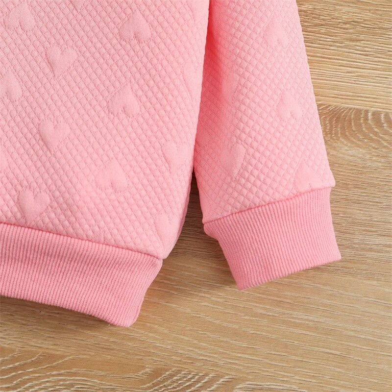 2db őszi kisfiús lányruha kisgyermekek steppelt szív hosszú ujjú, kerek galléros felsők vállgombbal + hosszú nadrág