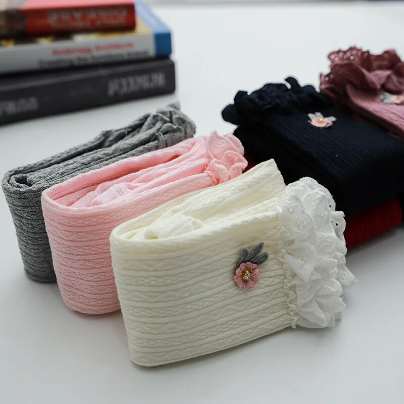 0-5 éves Baba Lány Leggings Tavaszi Őszi Gomba Candy Színes Leggings Elasztikus Gyermeknadrágok Baba Bordás Leggings Ruházat