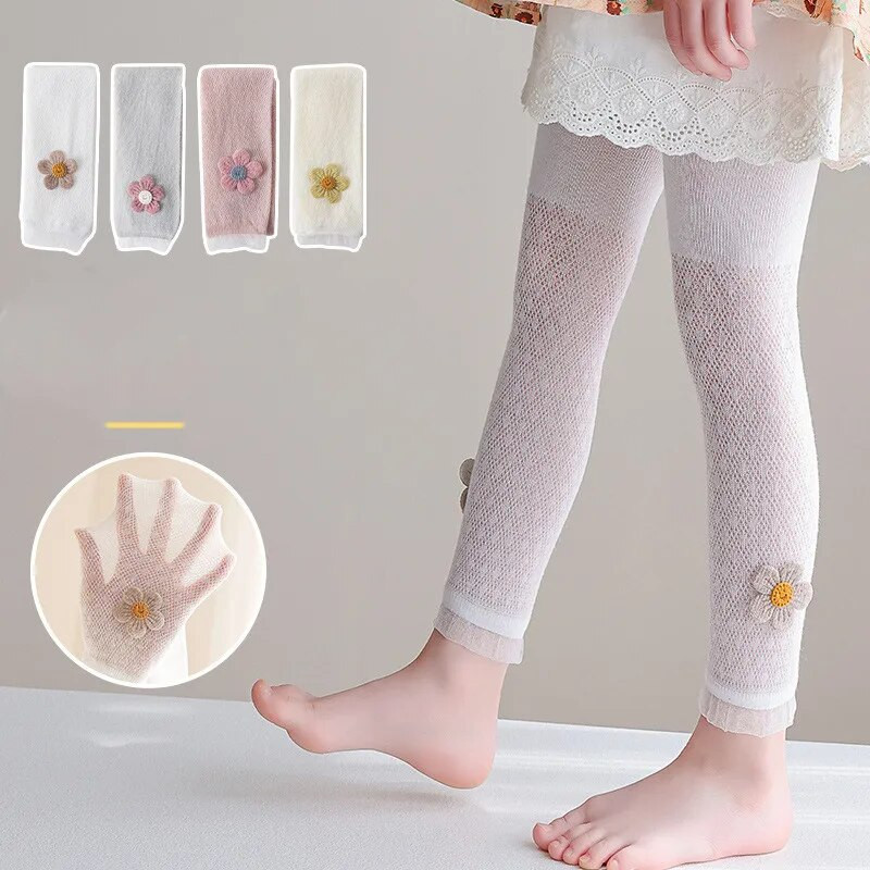 Lányok Leggings Gyerek pamut nadrág 1-8 éves korig 2023 Nyári Gyermekruházat Ceruza Nadrág Rajzfilm Virágos Nadrág Koreai Stílus