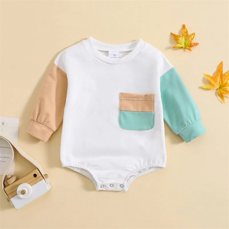 ma&baby 0-12M újszülött csecsemő fiú fiú lány nadrág hosszú ujjú zsebes alkalmi kombiné őszi tavaszi ruházat