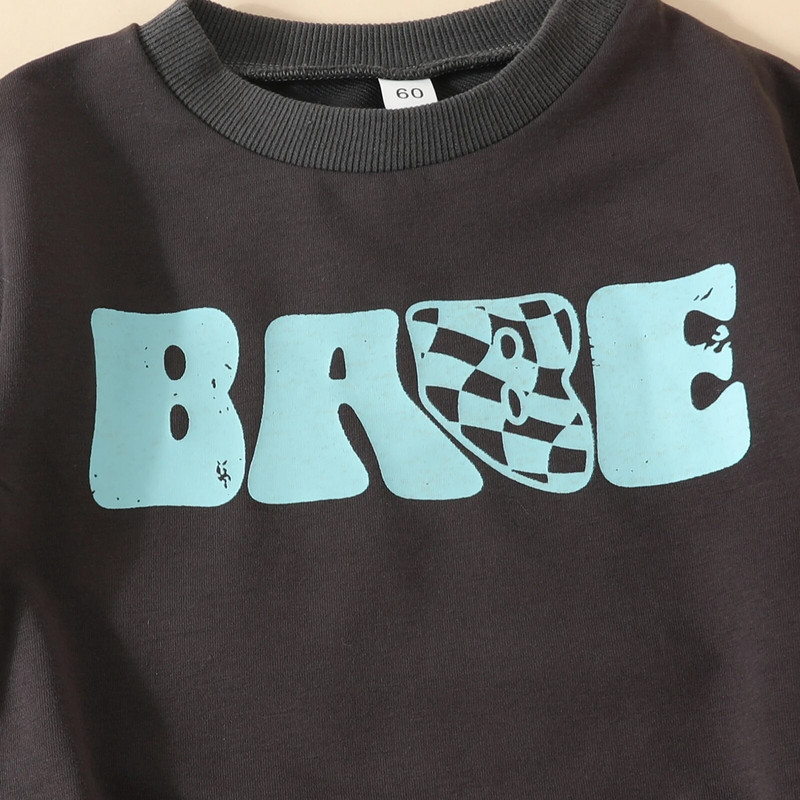 ma&baby 0-24M újszülött kisgyermek baba lány fiú fiú hosszú ujjú betűs kombiné őszi tavaszi ruházat