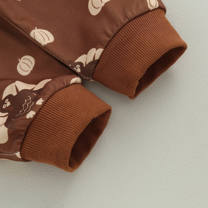 ma&baby 0-3Y Halloween Hálaadás napja Újszülött csecsemő kisfiú lány ruhakészletek pulyka sütőtök mintás hosszú ujjú felsők nadrágok