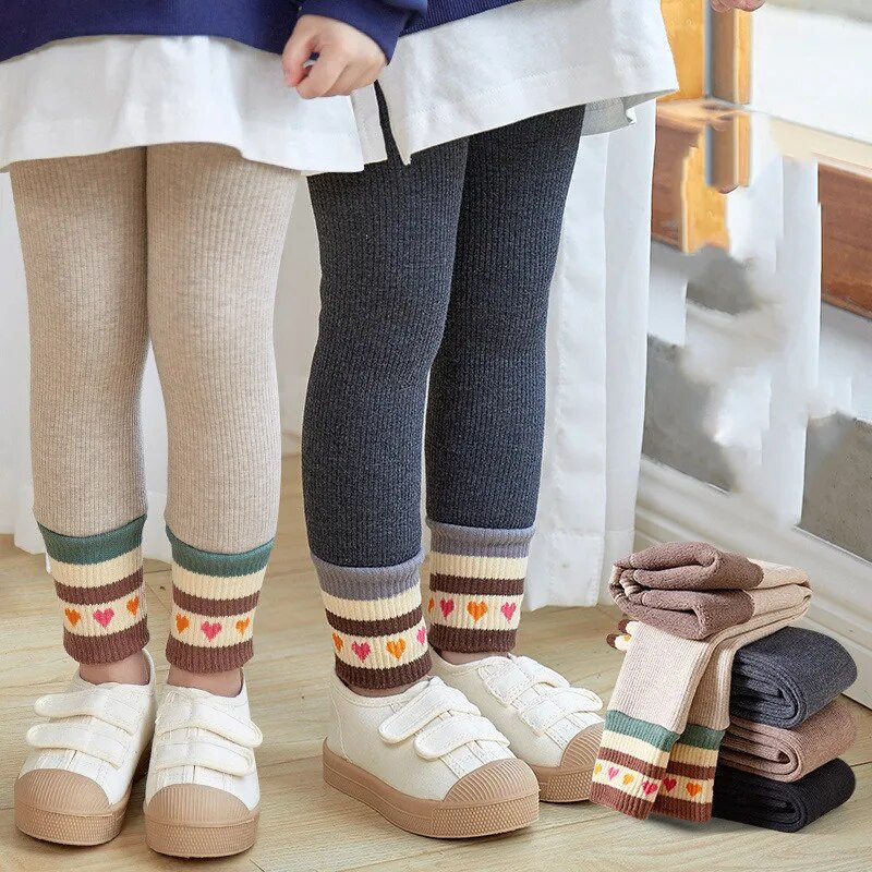 Új téli vastagító meleg nadrág lányoknak 3-12 éves csíkos leggings gyerekeknek lány Skinny plusz bársony ceruza nadrág outfit