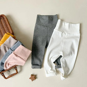 Őszi Baba Lány Leggings Baba Fiúk Bordás Leggings Gyerek Vékony nadrágok Gyerekek Alkalmi nadrágok 0-4 éves Baba Alkalmi nadrágok