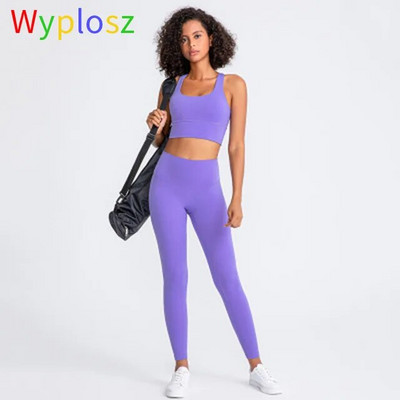 Wyplosz Yoga Σετ Αθλητικά Ενδύματα γυμναστικής Γυναικεία αθλητική φόρμα γυμναστική Φόρμα φόρμας 2 τεμαχίων Σετ παντελόνι χωρίς ραφή υψηλής ελαστικότητας Σουτιέν