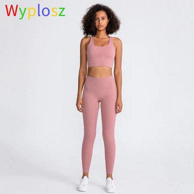 Wyplosz Yoga Σετ Αθλητικά Ενδύματα γυμναστικής Γυναικεία αθλητική φόρμα γυμναστική Φόρμα φόρμας 2 τεμαχίων Σετ παντελόνι χωρίς ραφή υψηλής ελαστικότητας Σουτιέν