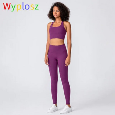 Wyplosz Yoga Σετ Αθλητικά Ενδύματα γυμναστικής Γυναικεία αθλητική φόρμα γυμναστική Φόρμα φόρμας 2 τεμαχίων Σετ παντελόνι χωρίς ραφή υψηλής ελαστικότητας Σουτιέν