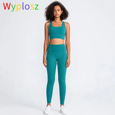 Wyplosz Yoga Σετ Αθλητικά Ενδύματα γυμναστικής Γυναικεία αθλητική φόρμα γυμναστική Φόρμα φόρμας 2 τεμαχίων Σετ παντελόνι χωρίς ραφή υψηλής ελαστικότητας Σουτιέν
