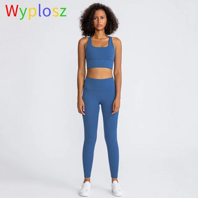 Wyplosz Yoga Σετ Αθλητικά Ενδύματα γυμναστικής Γυναικεία αθλητική φόρμα γυμναστική Φόρμα φόρμας 2 τεμαχίων Σετ παντελόνι χωρίς ραφή υψηλής ελαστικότητας Σουτιέν